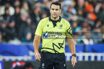 2023-10-21 - Referee Ben O'KEEFFE during the World Cup 2023, Semi-final rugby union match between England and South Africa on October 21, 2023 at Stade de France in Saint-Denis near Paris, France - RUGBY - WORLD CUP - 1/2 - ENGLAND V SOUTH AFRICA - WORLD CUP - RUGBY