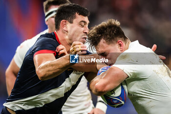 2023-10-27 - Guido PETTI PAGADIZABAL of Argentina and Theo DAN of England during the World Cup 2023, Bronze Final rugby union match between Argentina and England on October 27, 2023 at Stade de France in Saint-Denis near Paris, France - RUGBY - WORLD CUP 2023 - BRONZE FINAL - ARGENTINA V ENGLAND - WORLD CUP - RUGBY