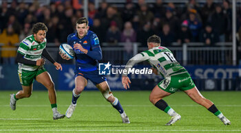2023-11-24 - Blair Kinghorn of Edinburgh Rugby tries to run between Jacob Umaga and Malakai Fekitoa of Benetton Rugby during the United Rugby Championship, rugby union match between Edinburgh Rugby and Benetton Rugby on 24 November 2023 at The Hive Stadium in Edinburgh, Scotland - RUGBY - UNITED RUGBY CHAMPIONSHIP - EDINBURGH V BENETTON - UNITED RUGBY CHAMPIONSHIP - RUGBY
