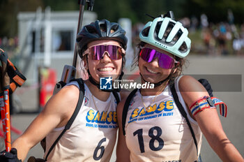 2023-09-17 - MICHELON OCEANE and Camille Coupe during the Biathlon Summer Tour 2023 on September 17, 2023 at Alexis Boeuf stadium in La Féclaz, France - BIATHLON - SUMMER TOUR 2023 - LA FECLAZ - BIATHLON - WINTER SPORTS