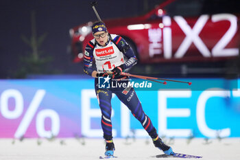 2023-12-28 - Julia Simon of France during the 2023 World Team Challenge, Biathlon event on December 28, 2023 at Veltins-Arena in Gelsenkirchen, Germany - BIATHLON - WORLD TEAM CHALLENGE 2023 - BIATHLON - WINTER SPORTS