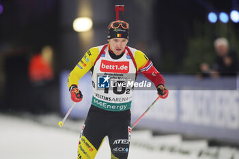 2023-12-28 - Florent Claude of Belgium during the 2023 World Team Challenge, Biathlon event on December 28, 2023 at Veltins-Arena in Gelsenkirchen, Germany - BIATHLON - WORLD TEAM CHALLENGE 2023 - BIATHLON - WINTER SPORTS