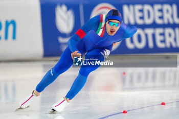 2023-12-03 - Francesco Betti of Italy competing on the Men's B Group 1500m during the ISU Speed Skating World Cup Stavanger on December 3, 2023 at Var Energi Arena Sormarka in Stavanger, Norway - SPEED SKATING - WORLD CUP - STAVANGER - ICE SKATING - WINTER SPORTS