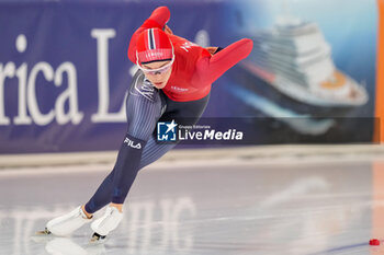2023-12-03 - Martine Ripsrud of Norway competing on the Women's B Group 500m during the ISU Speed Skating World Cup Stavanger on December 3, 2023 at Var Energi Arena Sormarka in Stavanger, Norway - SPEED SKATING - WORLD CUP - STAVANGER - ICE SKATING - WINTER SPORTS