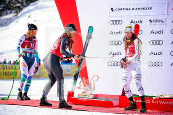 2023-01-20 - GOGGIA SOFIA 1st CLASSIFIED AND WEIDLE KIRA 3th CLASSIFIED - 2023 AUDI FIS SKI WORLD CUP - WOMEN'S DOWNHILL - ALPINE SKIING - WINTER SPORTS
