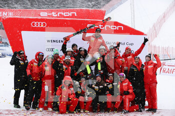 15/01/2023 - 2023 FIS ALPINE SKI WORLD CUP, Men's SL
Wengen, Swiss, SUI
2023-01-15 - Sunday
Image shows MEILLARD Loic (SUI) SECOND CLASSIFIED - Team Swiss - FIS ALPINE SKI WORLD CUP - MEN'S SLALOM - SCI ALPINO - SPORT INVERNALI