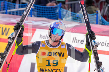 2023-01-13 - 13.01.2023, Wengen, Lauberhorn, FIS Ski World Cup: Lauberorn Super-G,  Dominik Paris of Italy thanks the fans - FIS SKI WORLD CUP: LAUBERORN SUPER-G - ALPINE SKIING - WINTER SPORTS