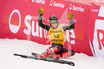 13/01/2023 - 13.01.2023, Wengen, Lauberhorn, FIS Ski World Cup: Lauberorn Super-G,  Jeffrey Read of Canada exhausted after the race - FIS SKI WORLD CUP: LAUBERORN SUPER-G - SCI ALPINO - SPORT INVERNALI