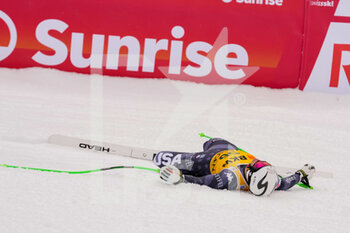 13/01/2023 - 13.01.2023, Wengen, Lauberhorn, FIS Ski World Cup: Lauberorn Super-G,  Erik Arvidsson of USA exhausted after the race - FIS SKI WORLD CUP: LAUBERORN SUPER-G - SCI ALPINO - SPORT INVERNALI