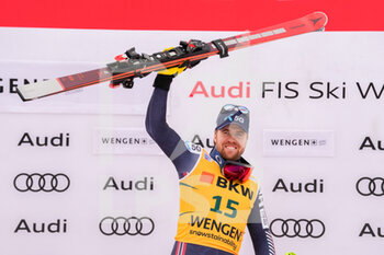 13/01/2023 - 13.01.2023, Wengen, Lauberhorn, FIS Ski World Cup: Lauberorn Super-G,  Aleksander Aamodt Kilde of Norway celebrates victory - FIS SKI WORLD CUP: LAUBERORN SUPER-G - SCI ALPINO - SPORT INVERNALI