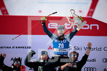 28/01/2023 - Sejersted Adrian Smiseth (NOR) 2nd CLASSIFIED and his team - 2023 AUDI FIS SKI WORLD CUP - MEN'S SUPER G - SCI ALPINO - SPORT INVERNALI