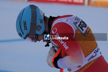 2023-12-16 - Delusion of Stefan Rogentin (SUI) during the Audi FIS Alpine Ski World Cup, Men’s Downhill race on Saslong Slope in Val Gardena on December 16, 2023, Val Gardena, Bozen, Italy. - AUDI FIS SKI WORLD CUP - MEN'S DOWNHILL - ALPINE SKIING - WINTER SPORTS