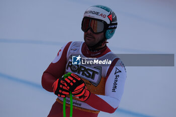 2023-12-16 - Vincent Kriechmayr (AUT) competes during the Audi FIS Alpine Ski World Cup, Men’s Downhill race on Saslong Slope in Val Gardena on December 16, 2023, Val Gardena, Bozen, Italy. - AUDI FIS SKI WORLD CUP - MEN'S DOWNHILL - ALPINE SKIING - WINTER SPORTS