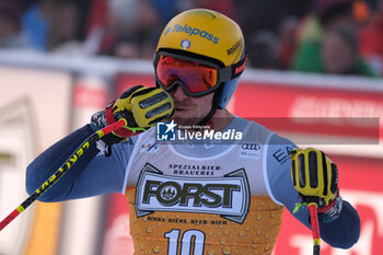 2023-12-16 - Mattia Casse (ITA) competes during the Audi FIS Alpine Ski World Cup, Men’s Downhill race on Saslong Slope in Val Gardena on December 16, 2023, Val Gardena, Bozen, Italy. - AUDI FIS SKI WORLD CUP - MEN'S DOWNHILL - ALPINE SKIING - WINTER SPORTS