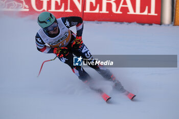 2023-12-16 - Jared Goldberg (USA) competes during the Audi FIS Alpine Ski World Cup, Men’s Downhill race on Saslong Slope in Val Gardena on December 16, 2023, Val Gardena, Bozen, Italy. - AUDI FIS SKI WORLD CUP - MEN'S DOWNHILL - ALPINE SKIING - WINTER SPORTS