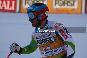 2023-12-16 - Miha Hrobat (SLO) competes during the Audi FIS Alpine Ski World Cup, Men’s Downhill race on Saslong Slope in Val Gardena on December 16, 2023, Val Gardena, Bozen, Italy. - AUDI FIS SKI WORLD CUP - MEN'S DOWNHILL - ALPINE SKIING - WINTER SPORTS