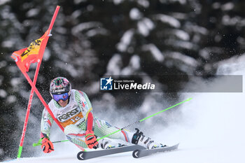 2023-12-17 - Joan Verdu (AND) competes during the Audi FIS Alpine Ski World Cup, Men’s Giant Slalom race on Gran Risa Slope, Alta Badia on December 17, 2023, La Villa, Bozen, Italy. - AUDI FIS SKI WORLD CUP - MEN'S GIANT SLALOM - ALPINE SKIING - WINTER SPORTS