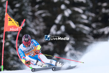 2023-12-17 - Mathieu Faivre (FRA) competes during the Audi FIS Alpine Ski World Cup, Men’s Giant Slalom race on Gran Risa Slope, Alta Badia on December 17, 2023, La Villa, Bozen, Italy. - AUDI FIS SKI WORLD CUP - MEN'S GIANT SLALOM - ALPINE SKIING - WINTER SPORTS