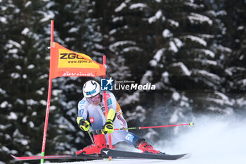 2023-12-17 - Kaspar Kindem (NOR) competes during the Audi FIS Alpine Ski World Cup, Men’s Giant Slalom race on Gran Risa Slope, Alta Badia on December 17, 2023, La Villa, Bozen, Italy. - AUDI FIS SKI WORLD CUP - MEN'S GIANT SLALOM - ALPINE SKIING - WINTER SPORTS
