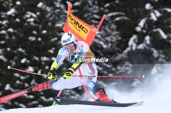 2023-12-17 - Kaspar Kindem (NOR) competes during the Audi FIS Alpine Ski World Cup, Men’s Giant Slalom race on Gran Risa Slope, Alta Badia on December 17, 2023, La Villa, Bozen, Italy. - AUDI FIS SKI WORLD CUP - MEN'S GIANT SLALOM - ALPINE SKIING - WINTER SPORTS