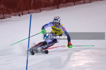2023-12-22 - Henrik Kristoffersen (NOR) competes during the Audi FIS Alpine Ski World Cup, Men’s Slalom race on 3Tre Slope in Madonna di Campiglio on December 22, 2023, Trento, Italy. - AUDI FIS SKI WORLD CUP - MEN'S SLALOM - ALPINE SKIING - WINTER SPORTS