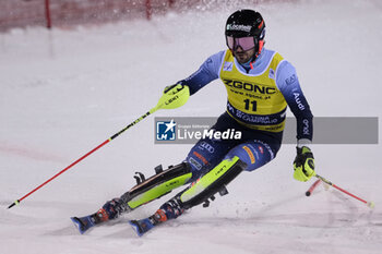 2023-12-22 - Tommaso Sala (ITA) competes during the Audi FIS Alpine Ski World Cup, Men’s Slalom race on 3Tre Slope in Madonna di Campiglio on December 22, 2023, Trento, Italy. - AUDI FIS SKI WORLD CUP - MEN'S SLALOM - ALPINE SKIING - WINTER SPORTS