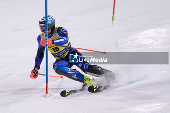 2023-12-22 - A Ginnis (GRE) competes during the Audi FIS Alpine Ski World Cup, Men’s Slalom race on 3Tre Slope in Madonna di Campiglio on December 22, 2023, Trento, Italy. - AUDI FIS SKI WORLD CUP - MEN'S SLALOM - ALPINE SKIING - WINTER SPORTS