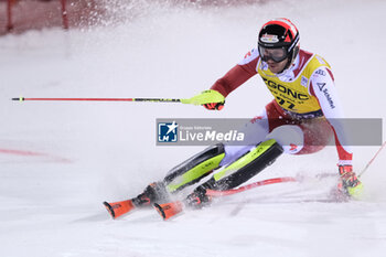 2023-12-22 - Michael Matt (AUT) competes during the Audi FIS Alpine Ski World Cup, Men’s Slalom race on 3Tre Slope in Madonna di Campiglio on December 22, 2023, Trento, Italy. - AUDI FIS SKI WORLD CUP - MEN'S SLALOM - ALPINE SKIING - WINTER SPORTS