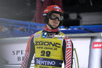 2023-12-22 - Erik Read (CAN) during the Audi FIS Alpine Ski World Cup, Men’s Slalom race on 3Tre Slope in Madonna di Campiglio on December 22, 2023, Trento, Italy. - AUDI FIS SKI WORLD CUP - MEN'S SLALOM - ALPINE SKIING - WINTER SPORTS