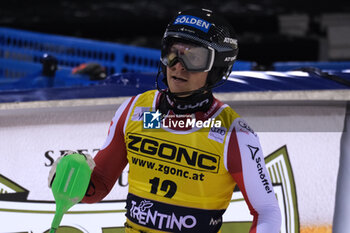 2023-12-22 - Fabio Gstrein (AUT) during the Audi FIS Alpine Ski World Cup, Men’s Slalom race on 3Tre Slope in Madonna di Campiglio on December 22, 2023, Trento, Italy. - AUDI FIS SKI WORLD CUP - MEN'S SLALOM - ALPINE SKIING - WINTER SPORTS