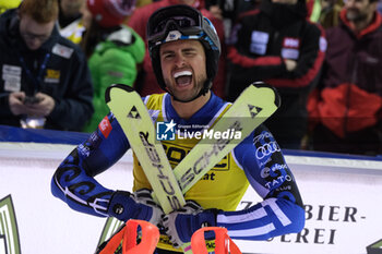 2023-12-22 - Aj Ginnis (GRE) during the Audi FIS Alpine Ski World Cup, Men’s Slalom race on 3Tre Slope in Madonna di Campiglio on December 22, 2023, Trento, Italy. - AUDI FIS SKI WORLD CUP - MEN'S SLALOM - ALPINE SKIING - WINTER SPORTS