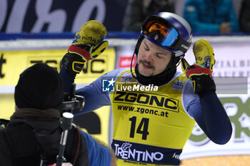 2023-12-22 - Alex Vinatzer (ITA) during the Audi FIS Alpine Ski World Cup, Men’s Slalom race on 3Tre Slope in Madonna di Campiglio on December 22, 2023, Trento, Italy. - AUDI FIS SKI WORLD CUP - MEN'S SLALOM - ALPINE SKIING - WINTER SPORTS