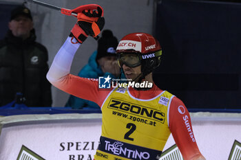2023-12-22 - Ramon Zenhaeusern (SUI) during the Audi FIS Alpine Ski World Cup, Men’s Slalom race on 3Tre Slope in Madonna di Campiglio on December 22, 2023, Trento, Italy. - AUDI FIS SKI WORLD CUP - MEN'S SLALOM - ALPINE SKIING - WINTER SPORTS