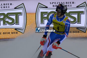 2023-12-22 - Clement Noel (FRA) second place of the Audi FIS Alpine Ski World Cup, Men’s Slalom race on 3Tre Slope in Madonna di Campiglio on December 22, 2023, Trento, Italy. - AUDI FIS SKI WORLD CUP - MEN'S SLALOM - ALPINE SKIING - WINTER SPORTS