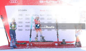 2023-10-28 - FIS Ski World Cup 2023-2024 - Women's Giant Slalom
Podium Solden - WORLD CUP WOMEN'S GIANT SLALOM - ALPINE SKIING - WINTER SPORTS