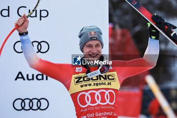 2023-12-15 - ALPINE SKIING - FIS WC 2023-2024
Men's World Cup SG
Val Gardena / Groeden, Trentino, Italy
2023-12-15 - Friday
Image shows: ODERMATT Marco (SUI) 3rd CLASSIFIED - AUDI SKI FIS WORLD CUP - MEN'S SUPERG - ALPINE SKIING - WINTER SPORTS