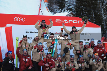 2023-12-15 - ALPINE SKIING - FIS WC 2023-2024
Men's World Cup SG
Val Gardena / Groeden, Trentino, Italy
2023-12-15 - Friday
Image shows: KRIECHMAYR Vincent (AUT) FIRST CLASSIFIED
- HEMETSBERGER Daniel (AUT) SECOND CLASSIFIED - AUDI SKI FIS WORLD CUP - MEN'S SUPERG - ALPINE SKIING - WINTER SPORTS