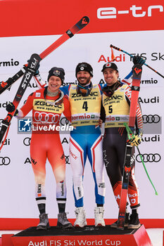 2023-12-28 - ALPINE SKIING - FIS WC 2023-2024
Men's World Cup DH
Bormio, Lombardia, Italy
2023-12-28 - Thursday
Image shows: ODERMATT Marco (SUI) SECOND CLASSIFIED - SARRAZIN Cyprien (FRA) FIRST CLASSIFIED - ALEXANDER Cameron (CAN) 3rd CLASSIFIED












































 - AUDI FIS SKI WORLD CUP - MEN'S DOWNHILL - ALPINE SKIING - WINTER SPORTS