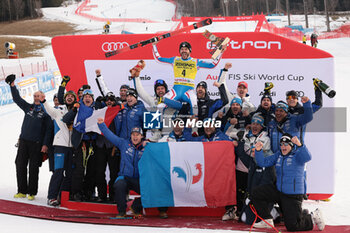 2023-12-28 - ALPINE SKIING - FIS WC 2023-2024 Men's World Cup DH Bormio, Lombardia, Italy 2023-12-28 - Thursday Image shows: SARRAZIN Cyprien (FRA) FIRST CLASSIFIED - AUDI FIS SKI WORLD CUP - MEN'S DOWNHILL - ALPINE SKIING - WINTER SPORTS