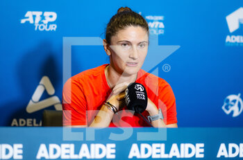 2023-01-06 - Irina-Camelia Begu of Romania talks to the media after the quarter-final of the 2023 Adelaide International 1, WTA 500 tennis tournament on January 6, 2023 in Adelaide, Australia - TENNIS - WTA - 2023 ADELAIDE INTERNATIONAL 1 - INTERNATIONALS - TENNIS