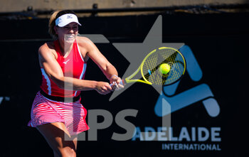 2023-01-07 - Dalma Galfi of Hungary in action during the first qualifications round at the 2023 Adelaide International 2, WTA 500 tennis tournament on January 7, 2023 in Adelaide, Australia - TENNIS - WTA - 2023 ADELAIDE INTERNATIONAL 2 - INTERNATIONALS - TENNIS