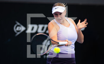 2023-01-08 - Amanda Anisimova of the United States in action during the final qualifications round of the 2023 Adelaide International 2, WTA 500 tennis tournament on January 8, 2023 in Adelaide, Australia - TENNIS - WTA - 2023 ADELAIDE INTERNATIONAL 2 - INTERNATIONALS - TENNIS