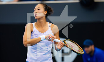 2023-01-11 - Qinwen Zheng of China in action during the second round of the 2023 Adelaide International 2, WTA 500 tennis tournament on January 11, 2023 in Adelaide, Australia - TENNIS - WTA - 2023 ADELAIDE INTERNATIONAL 2 - INTERNATIONALS - TENNIS