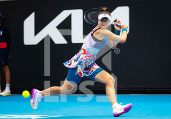 2023-01-16 - Bianca Andreescu of Canada in action against Marie Bouzkova of the Czech Republic during the first round of the 2023 Australian Open, Grand Slam tennis tournament on January 16, 2023 in Melbourne, Australia - TENNIS - WTA - AUSTRALIA OPEN 2023 - WEEK 1 - INTERNATIONALS - TENNIS