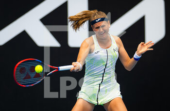2023-01-16 - Marie Bouzkova of the Czech Republic in action against Bianca Andreescu of Canada during the first round of the 2023 Australian Open, Grand Slam tennis tournament on January 16, 2023 in Melbourne, Australia - TENNIS - WTA - AUSTRALIA OPEN 2023 - WEEK 1 - INTERNATIONALS - TENNIS