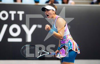 2023-01-16 - Bianca Andreescu of Canada in action against Marie Bouzkova of the Czech Republic during the first round of the 2023 Australian Open, Grand Slam tennis tournament on January 16, 2023 in Melbourne, Australia - TENNIS - WTA - AUSTRALIA OPEN 2023 - WEEK 1 - INTERNATIONALS - TENNIS
