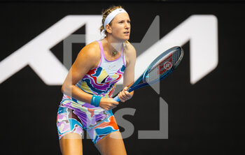 2023-01-16 - Victoria Azarenka of Belarus in action against Sofia Kenin of the United States during the first round of the 2023 Australian Open, Grand Slam tennis tournament on January 16, 2023 in Melbourne, Australia - TENNIS - WTA - AUSTRALIA OPEN 2023 - WEEK 1 - INTERNATIONALS - TENNIS