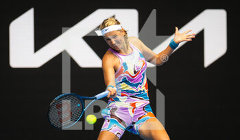 2023-01-16 - Victoria Azarenka of Belarus in action against Sofia Kenin of the United States during the first round of the 2023 Australian Open, Grand Slam tennis tournament on January 16, 2023 in Melbourne, Australia - TENNIS - WTA - AUSTRALIA OPEN 2023 - WEEK 1 - INTERNATIONALS - TENNIS