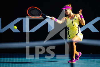 2023-01-16 - Nadia Podoroska of Argentina in action against Leolia Jeanjean of France during the first round of the 2023 Australian Open, Grand Slam tennis tournament on January 16, 2023 in Melbourne, Australia - TENNIS - WTA - AUSTRALIA OPEN 2023 - WEEK 1 - INTERNATIONALS - TENNIS
