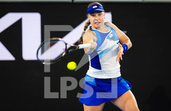2023-01-16 - Anna Blinkova of Russia in action against Madison Keys of the United States during the first round of the 2023 Australian Open, Grand Slam tennis tournament on January 16, 2023 in Melbourne, Australia - TENNIS - WTA - AUSTRALIA OPEN 2023 - WEEK 1 - INTERNATIONALS - TENNIS